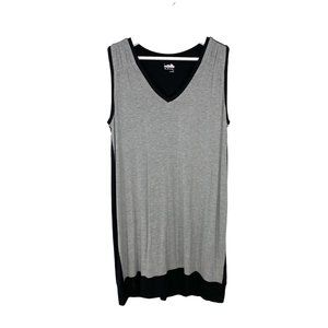 KAVU Black & Gray Sleeveless Tunic Dress L